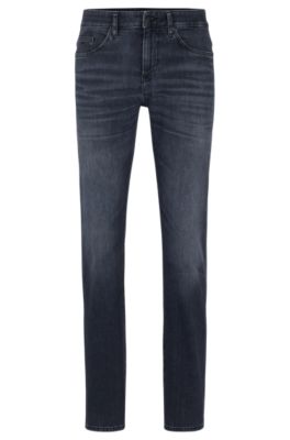 BOSS - Slim-fit jeans in dark-blue denim