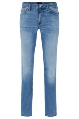 BOSS - Regular-fit jeans in blue Italian denim