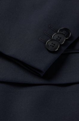 Traje extra slim fit de lana virgen, Azul oscuro