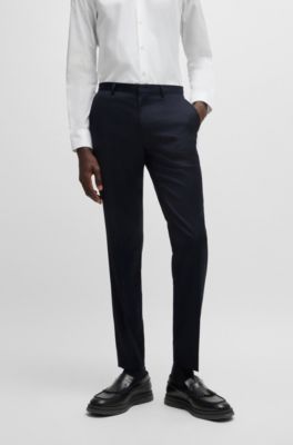 HUGO - Extra-slim-fit suit in wool - Dark Blue