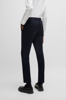 Traje extra slim fit de lana virgen, Azul oscuro