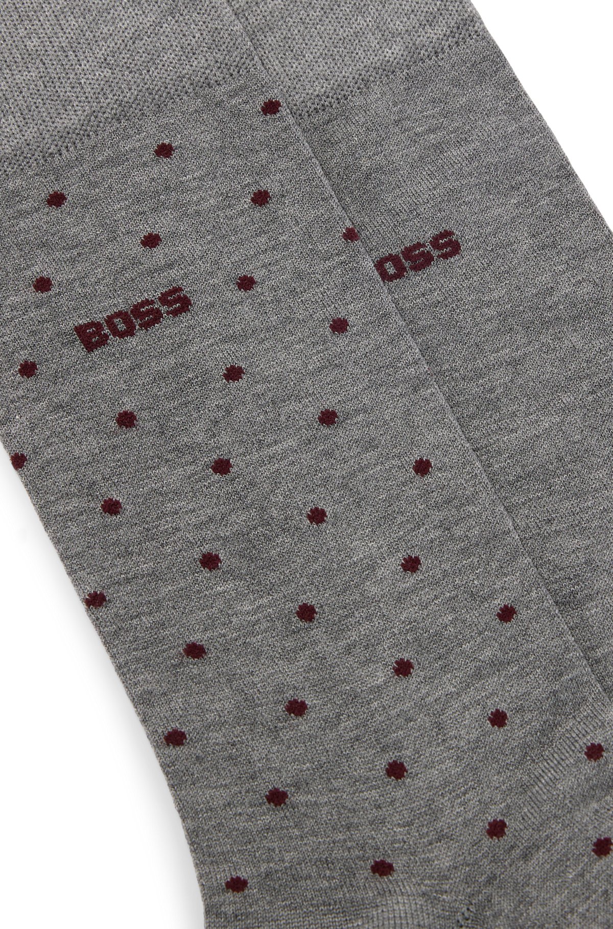 Two-pack of regular-length socks in mercerized fabric, Grey