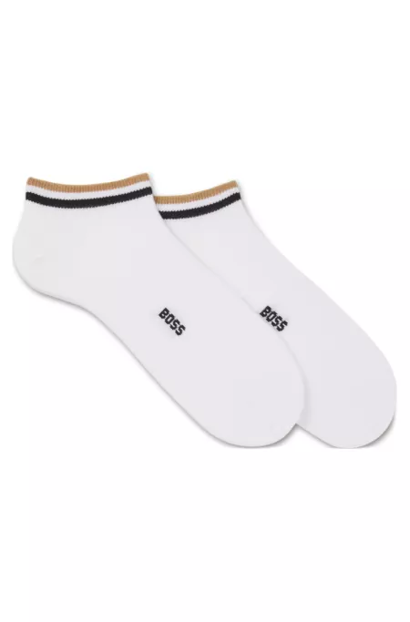 Two-pack of ankle socks with signature-stripe cuffs