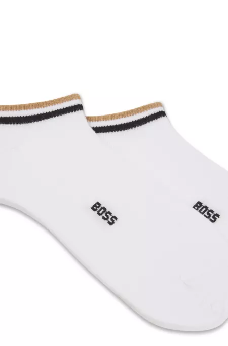 Two-pack of ankle socks with signature-stripe cuffs