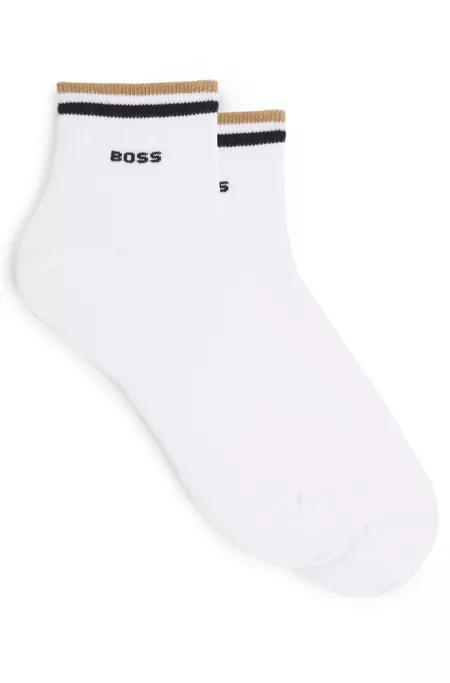 Two-pack of short socks with signature-stripe cuffs