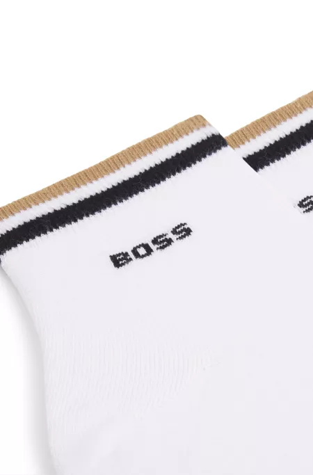 Two-pack of short socks with signature-stripe cuffs