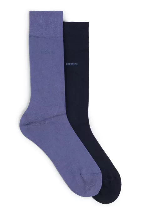 Two-pack of regular-length socks in soft viscose bamboo