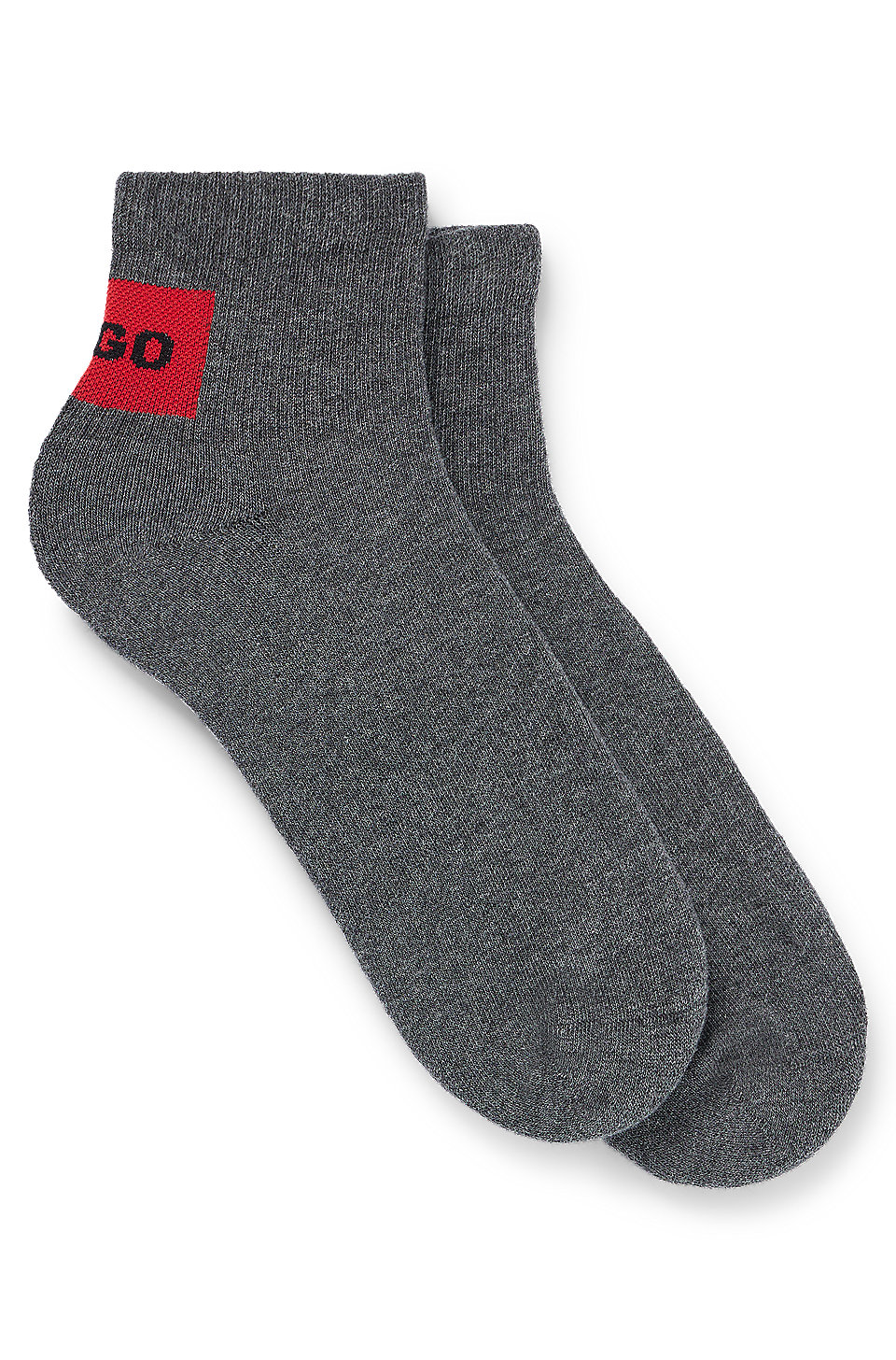 HUGO - Two-pack of short socks with red logo label