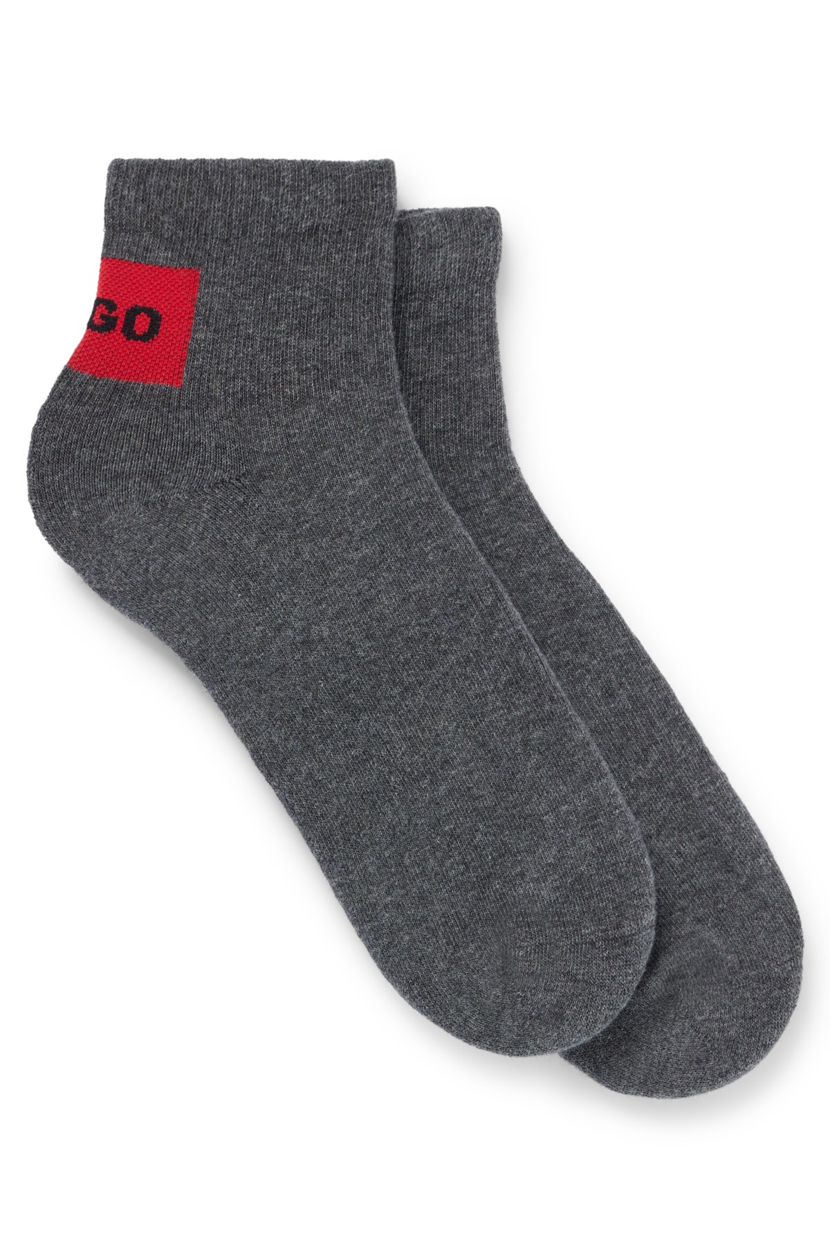 socks logo short red label HUGO Two-pack - with of