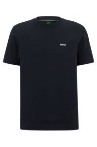 BOSS - Cotton-jersey regular-fit T-shirt with logo prints
