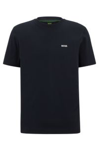 BOSS - Cotton-jersey regular-fit T-shirt logo prints with