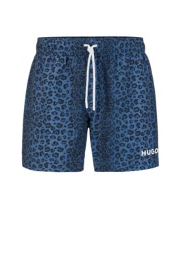 Leopard Print Boyleg Swim Shorts