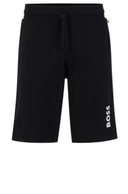 BOSS Stripe Logo Iconic Cotton Sweat Shorts, Sleepwear