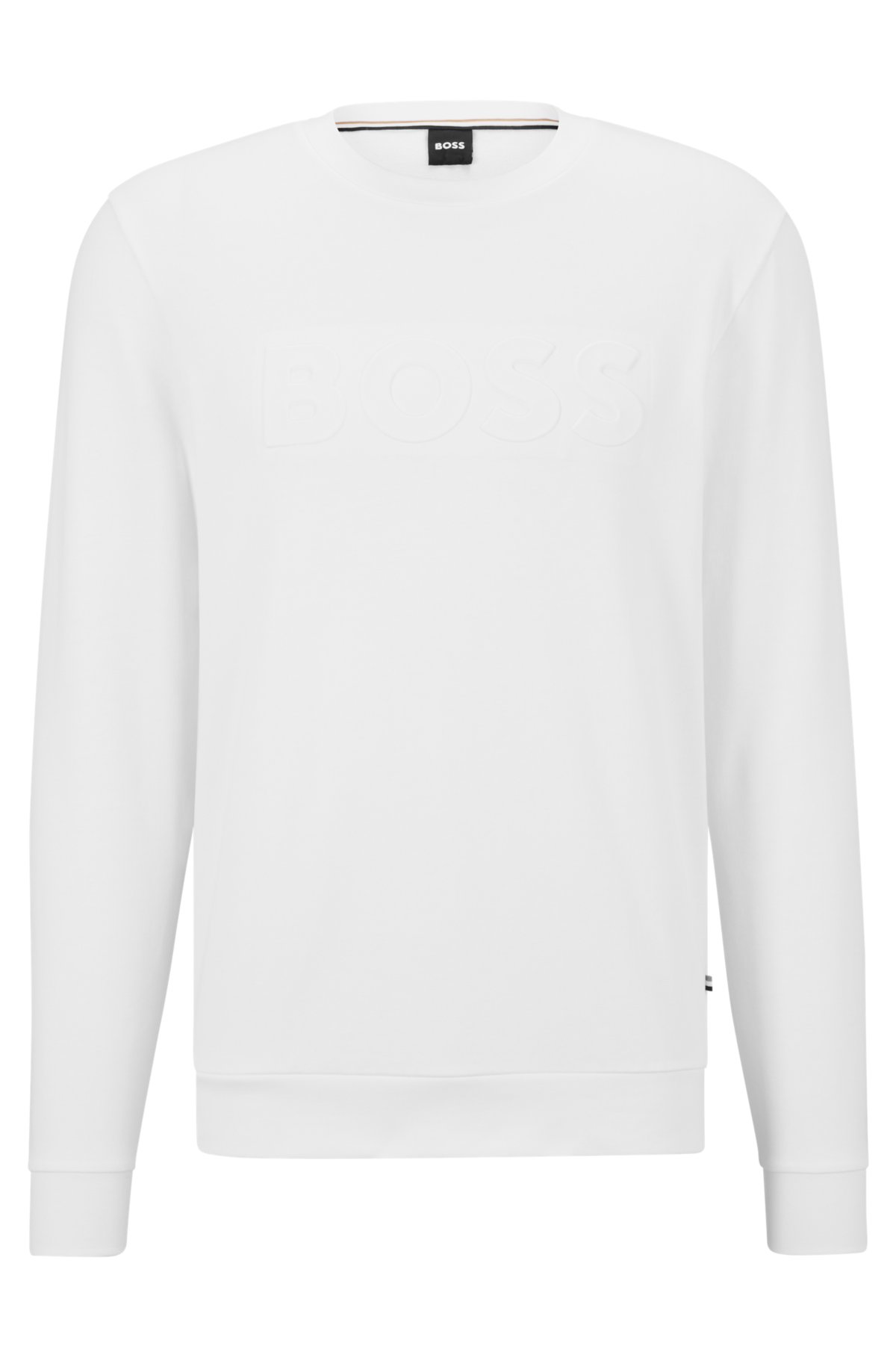 BOSS - Embossed-logo loungewear sweatshirt in cotton terry