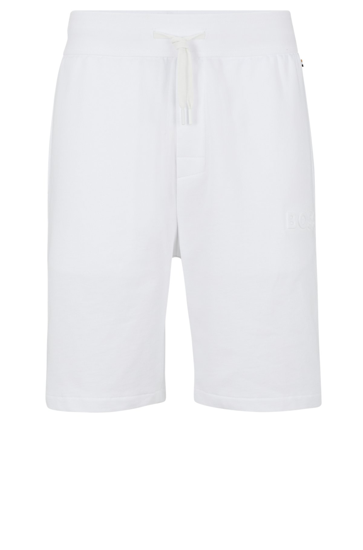 BOSS - Cotton-terry loungewear shorts with embossed logo