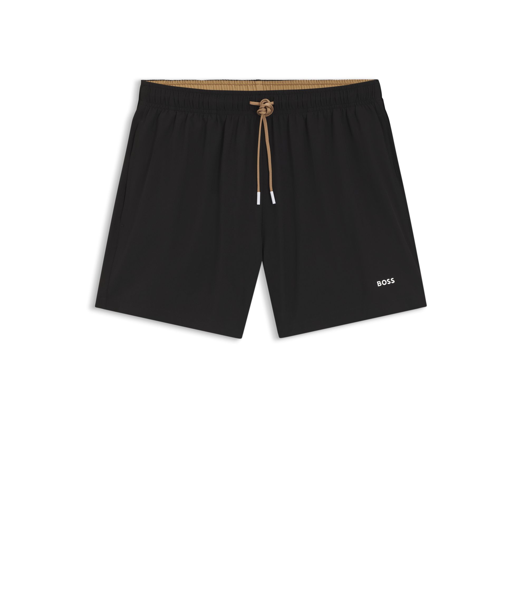 HUGO BOSS 50522863071 関税送料込 BOSS - Quick-drying swim shorts with logo print - Black