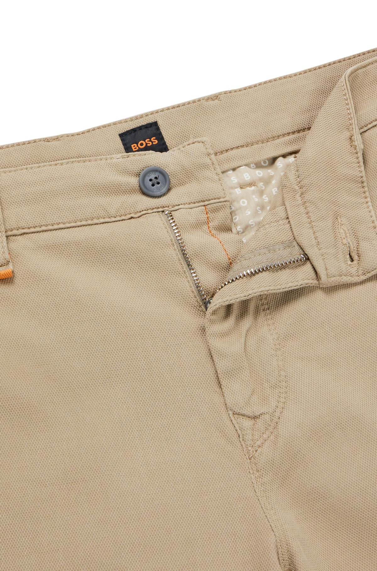 cotton - shorts in blend a BOSS Tapered-fit