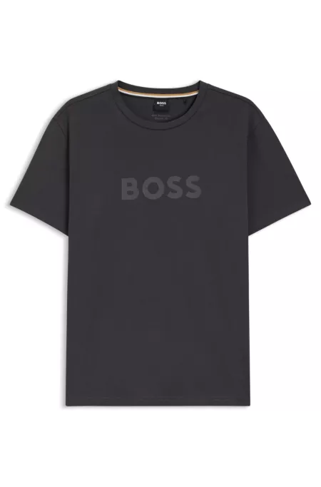 Cotton-jersey T-shirt with logo print