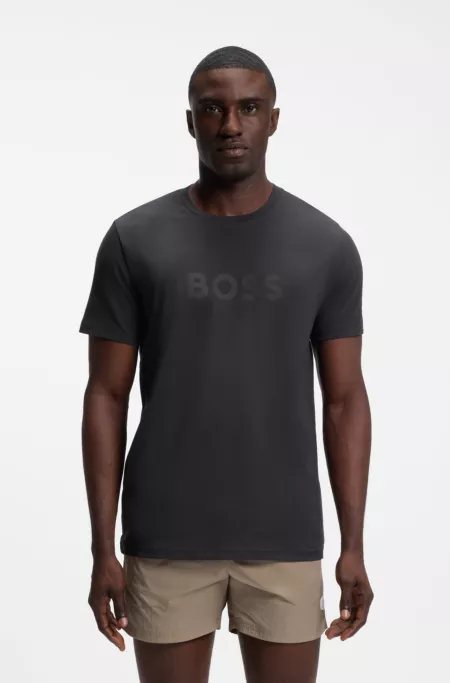 Cotton jersey T-shirt with logo print