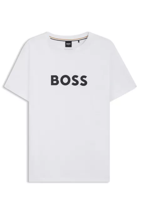 Cotton-jersey T-shirt with logo print