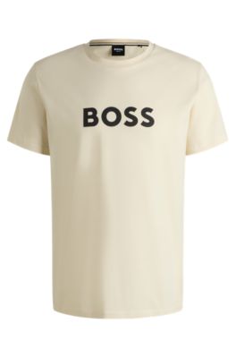 BOSS - Cotton-jersey T-shirt with SPF 50+ UV protection - White