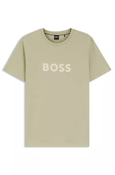 Cotton jersey T-shirt with logo print