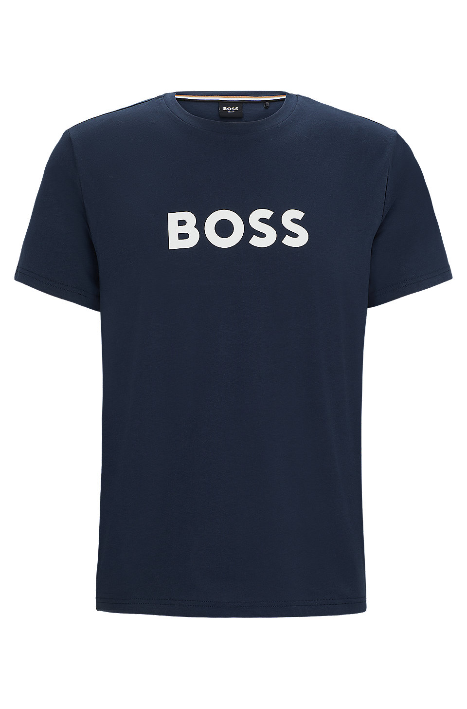 BOSS - Cotton T-shirt with contrast logo
