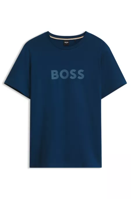 Cotton jersey T-shirt with logo print