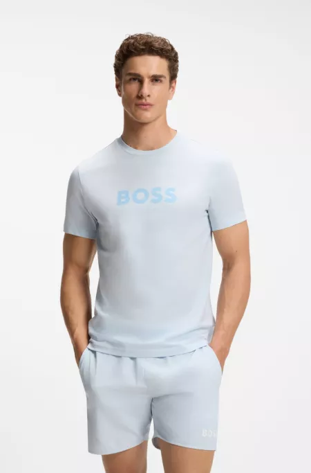 Cotton jersey T-shirt with logo print