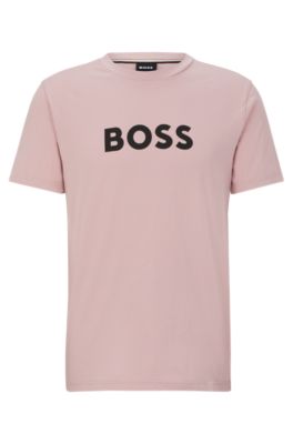 HUGO BOSS COTTON-JERSEY REGULAR-FIT T-SHIRT WITH LOGO PRINT