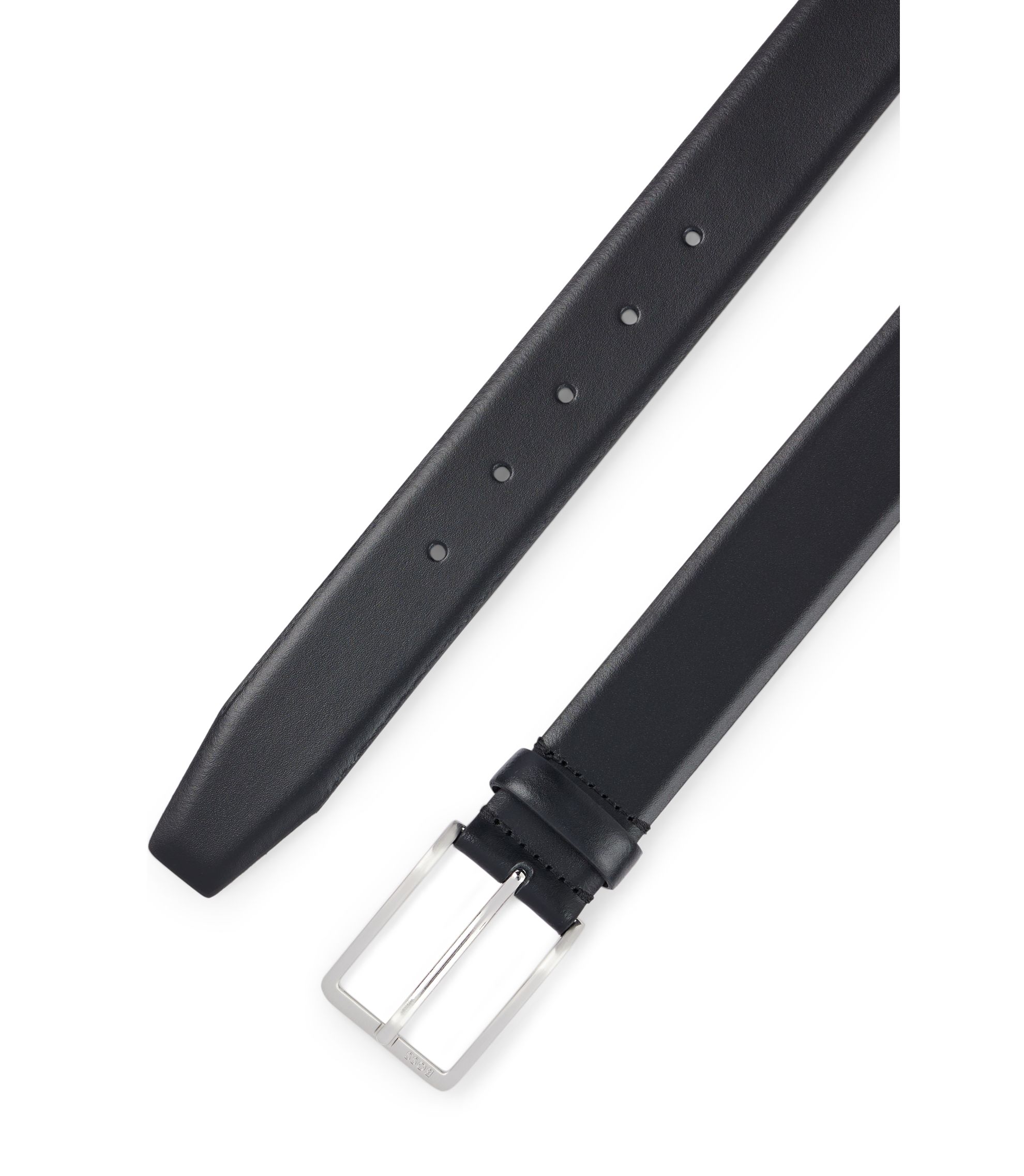 BOSS - Pin-buckle belt in Italian leather - Black