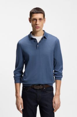 Ceinture en cuir italien avec passant logot&eacute;, Marron fonc&eacute;