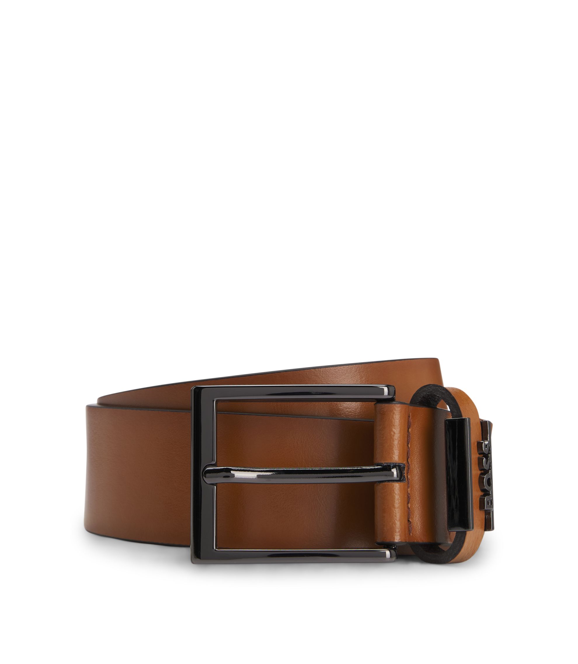 Rare Vintage Hugo Boss Leather Belt • Handmade Italy • Germany Label • Brown 26 HUGO BOSS Men main image 4