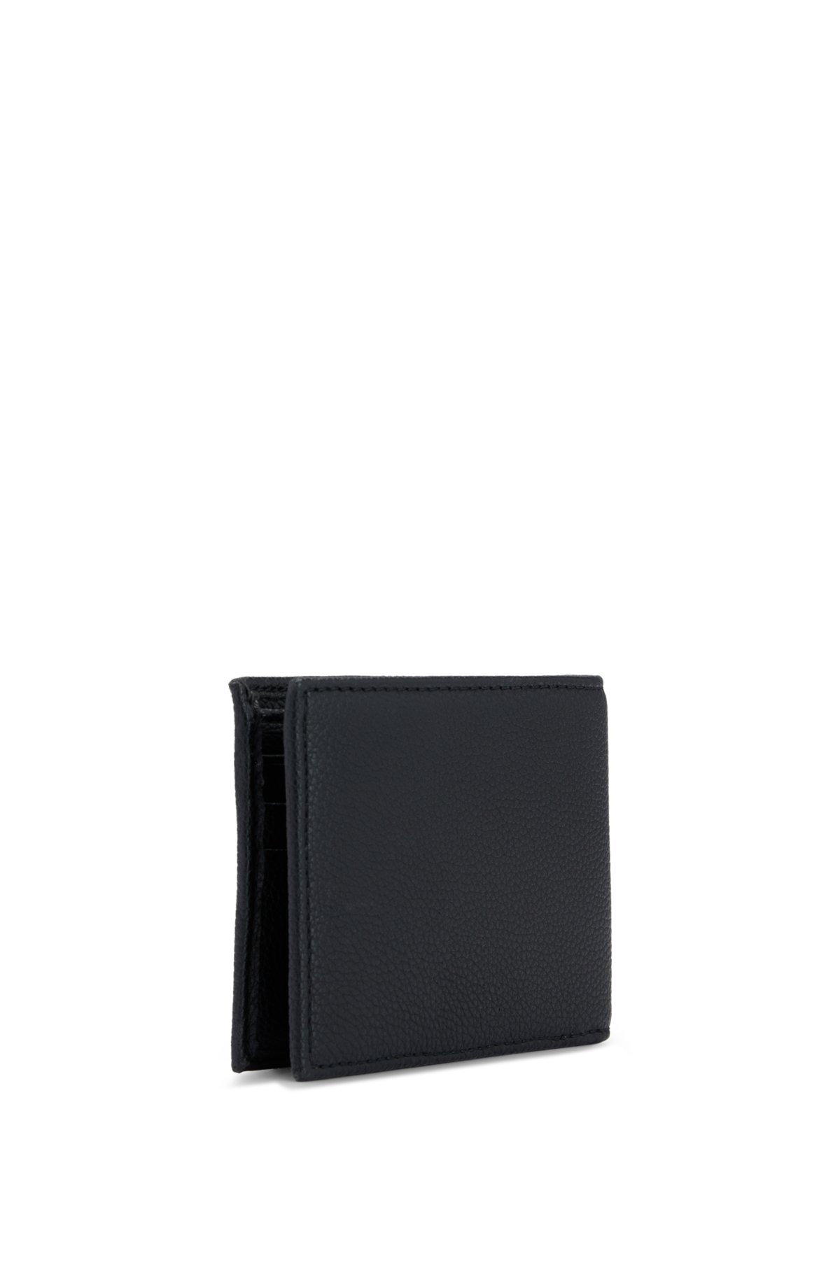 BOSS - Faux-leather billfold wallet with logo and signature stripe