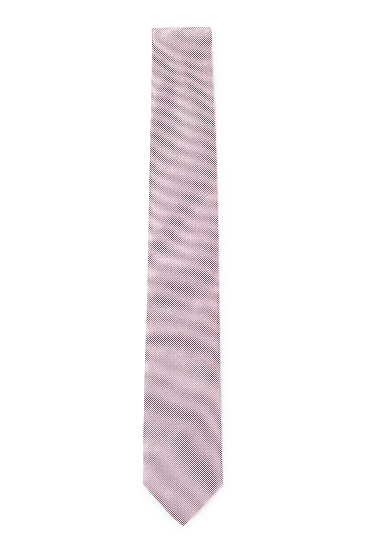 Cravate en soie pure avec micro motif en jacquard tissé, Rose clair