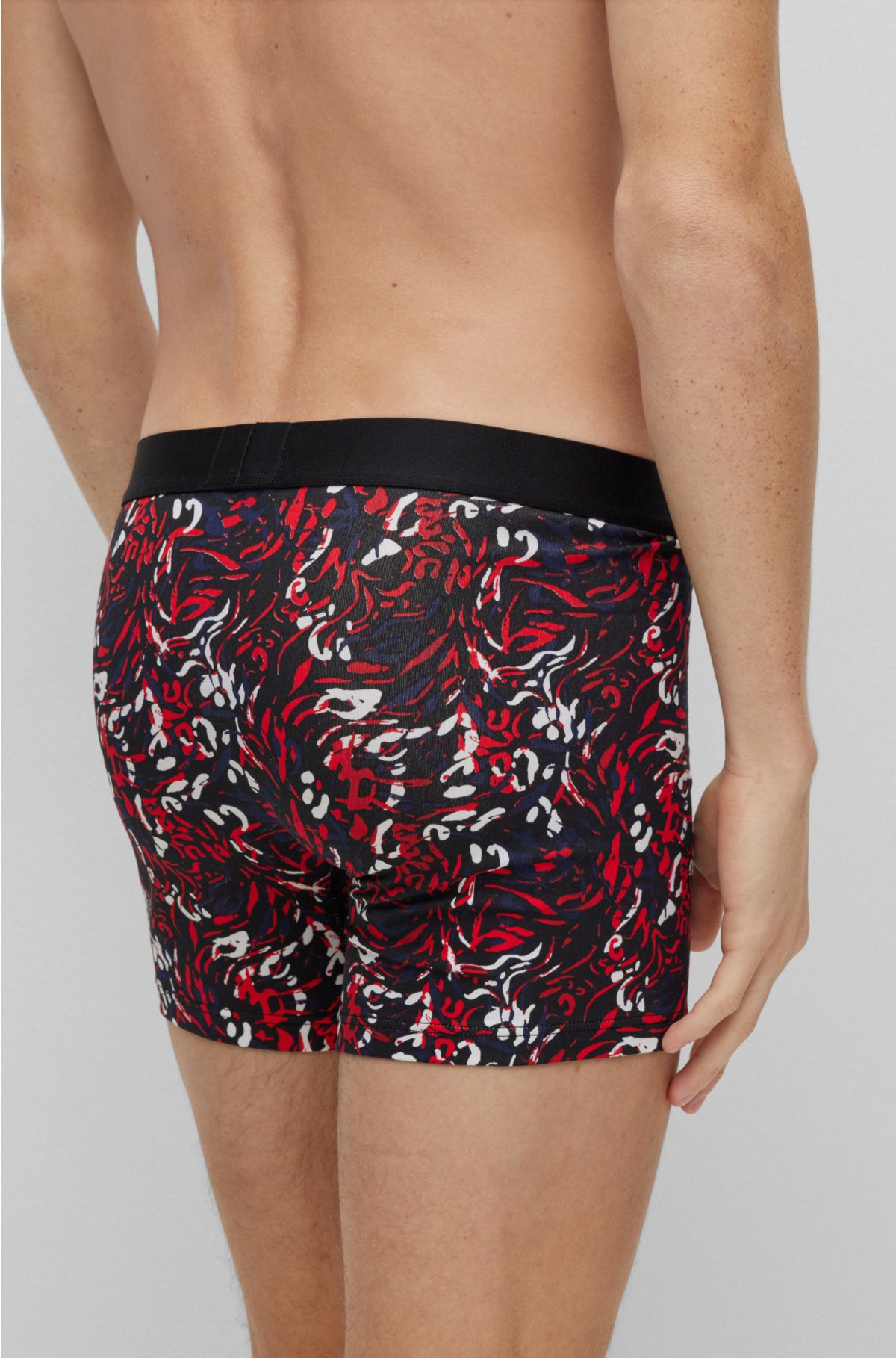 Two-pack of boxer briefs with mixed pattern