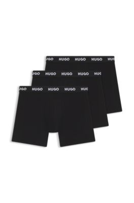Three-pack of boxer briefs in stretch cotton, Patterned