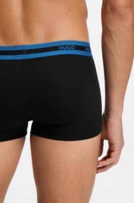 Three-pack of stretch-cotton trunks, Black