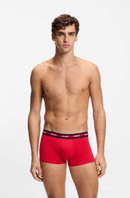 Three-pack of stretch-cotton trunks, Patterned