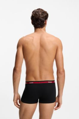 Paquete de tres calzoncillos de algod&oacute;n el&aacute;stico con logos, Fantas&iacute;a