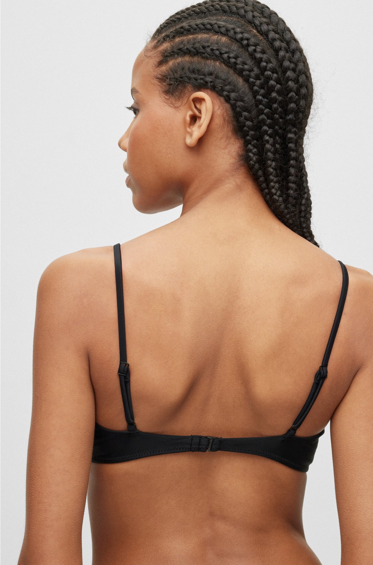 print contrast logo bikini top HUGO with Bralette -