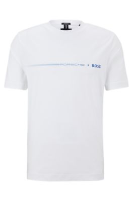 BOSS - Porsche x BOSS mercerized-cotton T-shirt with exclusive