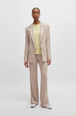 C&aacute;rdigan de lana merina con botones, Amarillo claro