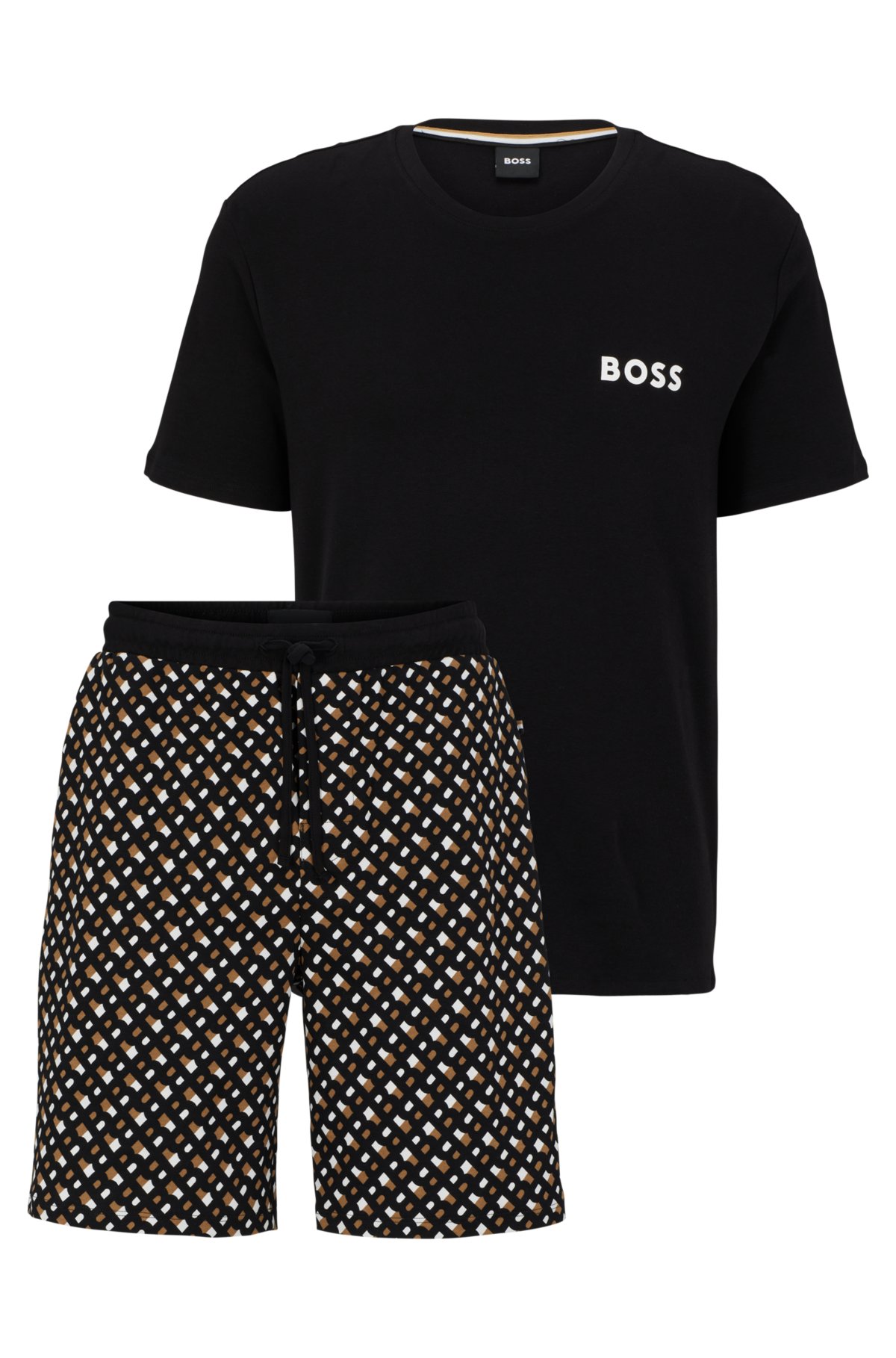 BOSS Cotton pajamas logo and