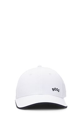 with - curved logo Cotton-twill cap BOSS