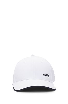 BOSS - Cotton-twill curved logo with cap