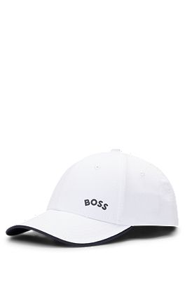 BOSS - Cotton-twill curved logo cap with