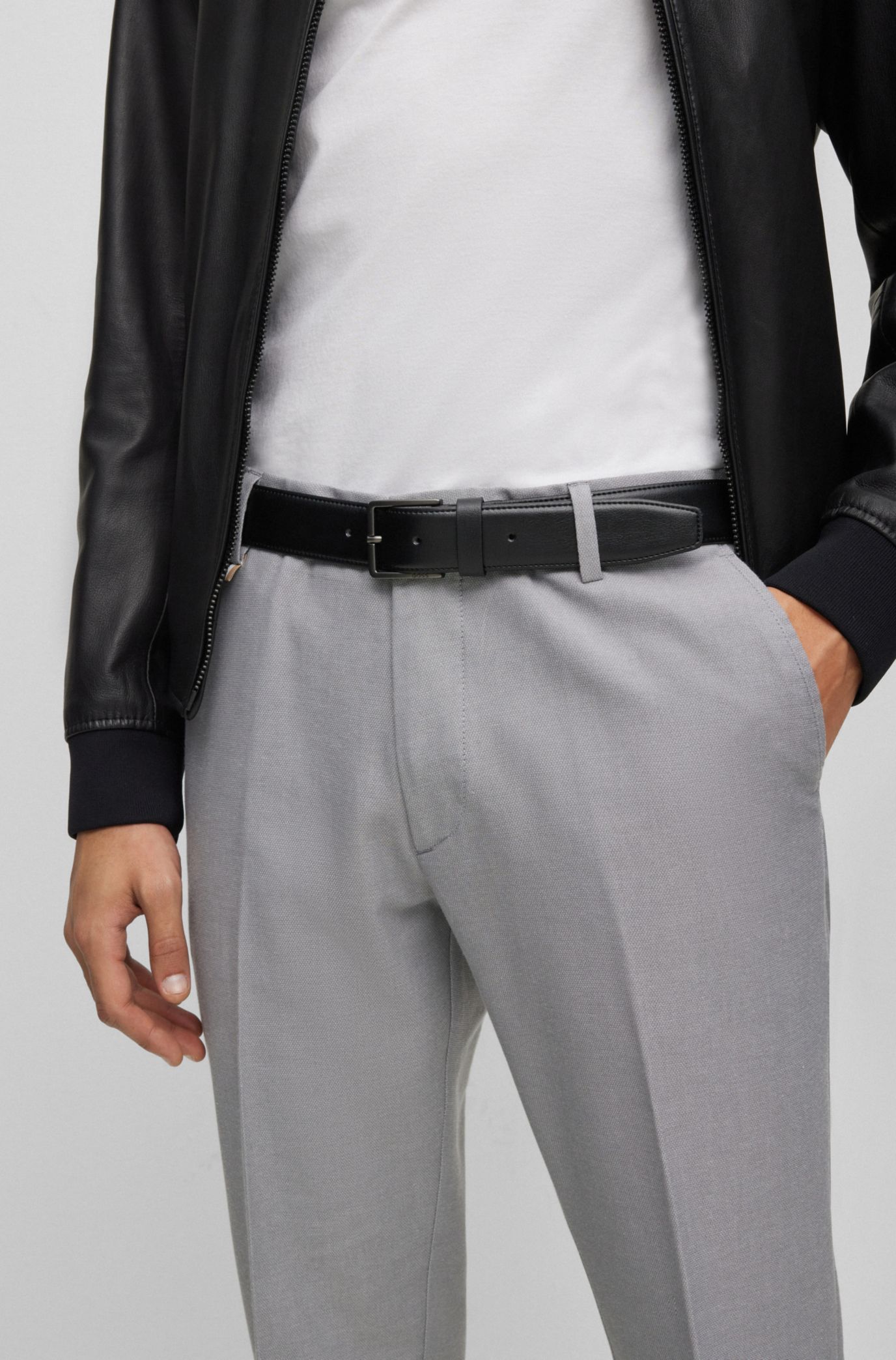 Hugo boss embossed belt sales