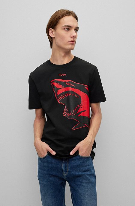Men's Tiger Shark Printed Sun Shirt