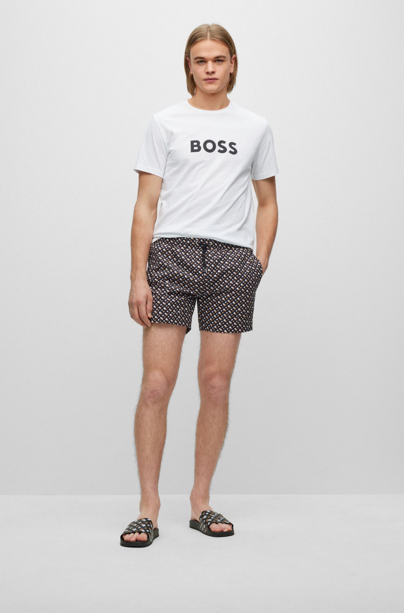 Hugo boss shorts clearance sale